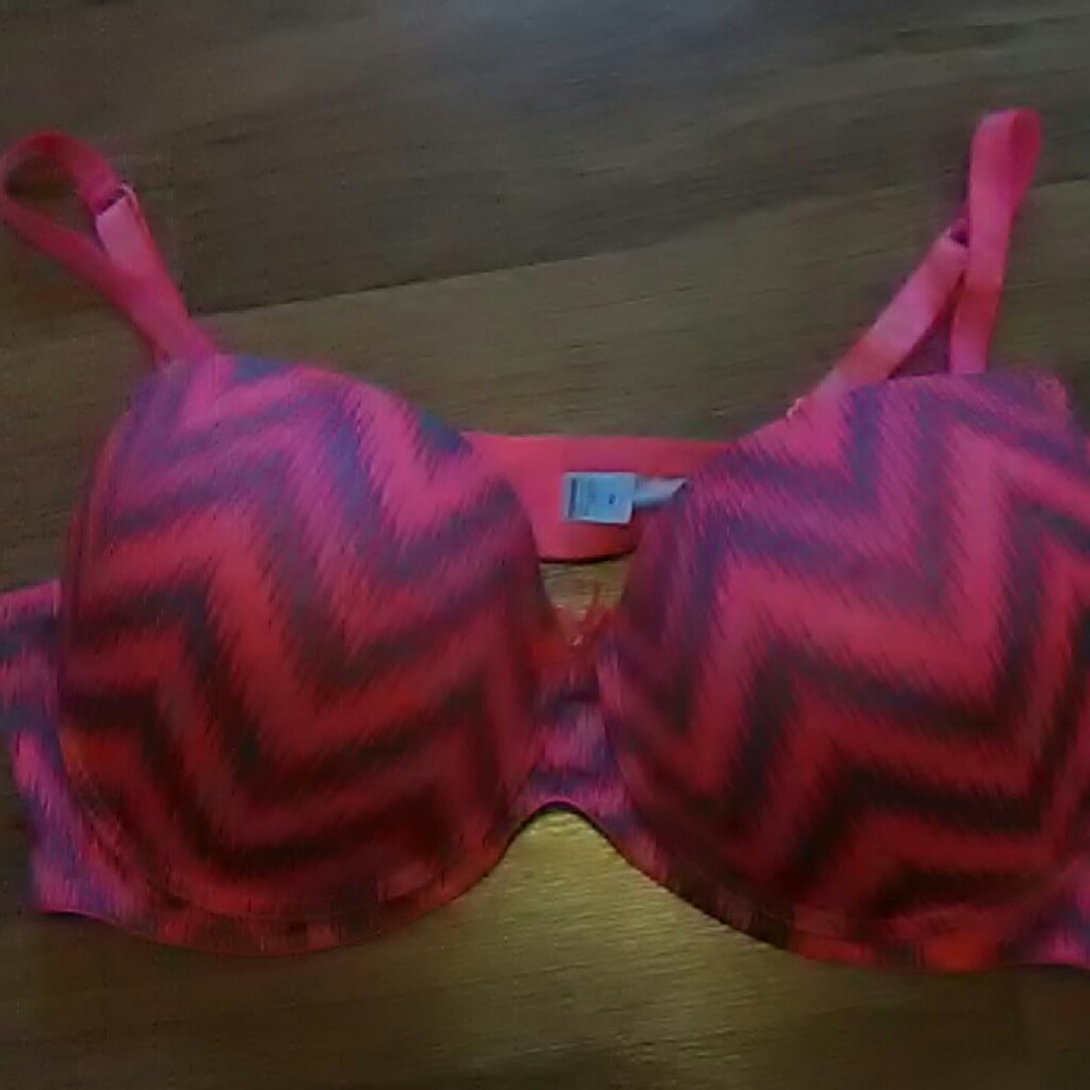 Hot pink patterned Joe Boxer push-up bra